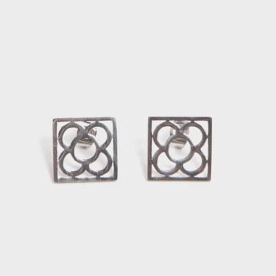 Steel Earrings Barcelona Tile