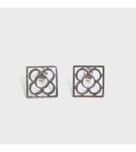 Steel Earrings Barcelona Tile