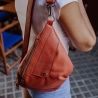 Crossbody leather belt bag