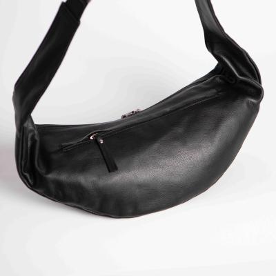 Leather fanny pack with compartments