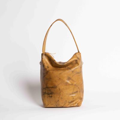 Leather tote bag