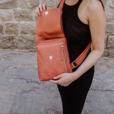 Leather backpack